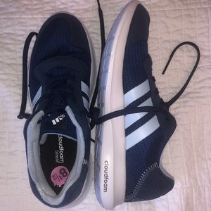 navy adidas cloudfoam sneakers